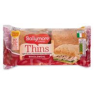 Wholemeal Sandwich Thins 225g 6 Pack Ballymore Crust